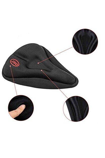 Siyah Bisiklet Jel Sele Kılıfı