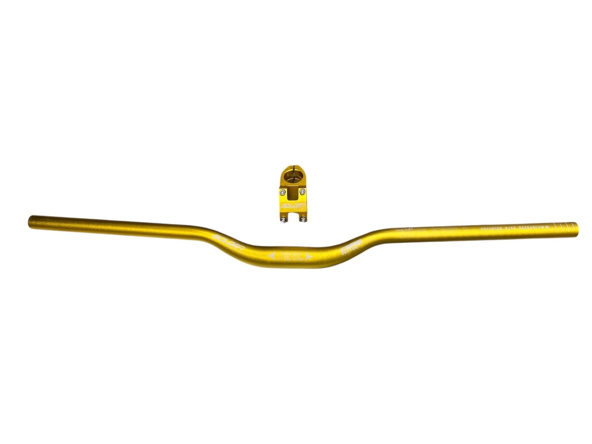 Bisiklet Alüminyum Direksiyon golden Kısa 40mm Gidon Boğaz Set 78 cm Yedek Parçası sarı Renk