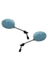 Ayna Takımı Sağ Sol Arora Cappucino 50cc 125cc 150cc, YUKİ risotto 50cc 125 cc Uyumlu TURKUAZ MAVİ [