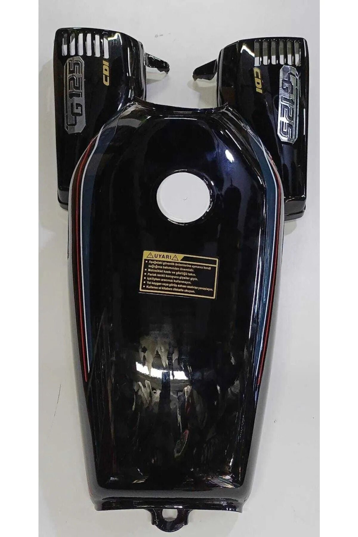 Cg Uag Kuba Falcon uyumlu Çelik Mondial Siyah Benzin Deposu+yan Kapak