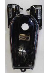 Cg Uag Kuba Falcon uyumlu Çelik Mondial Siyah Benzin Deposu+yan Kapak