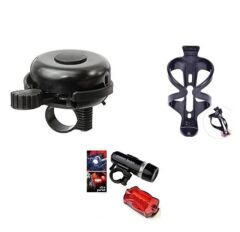 Bisiklet Ön Aydınlatma Ve Aksesuar Seti 3' lü