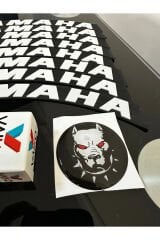PİTBULL STİCKER VE MOTOSİKLET LASTİK YAZISI 8 ADET + YAPIŞTIRICI DAHİL YAMAHA MT07 MT25 R25 NMAX