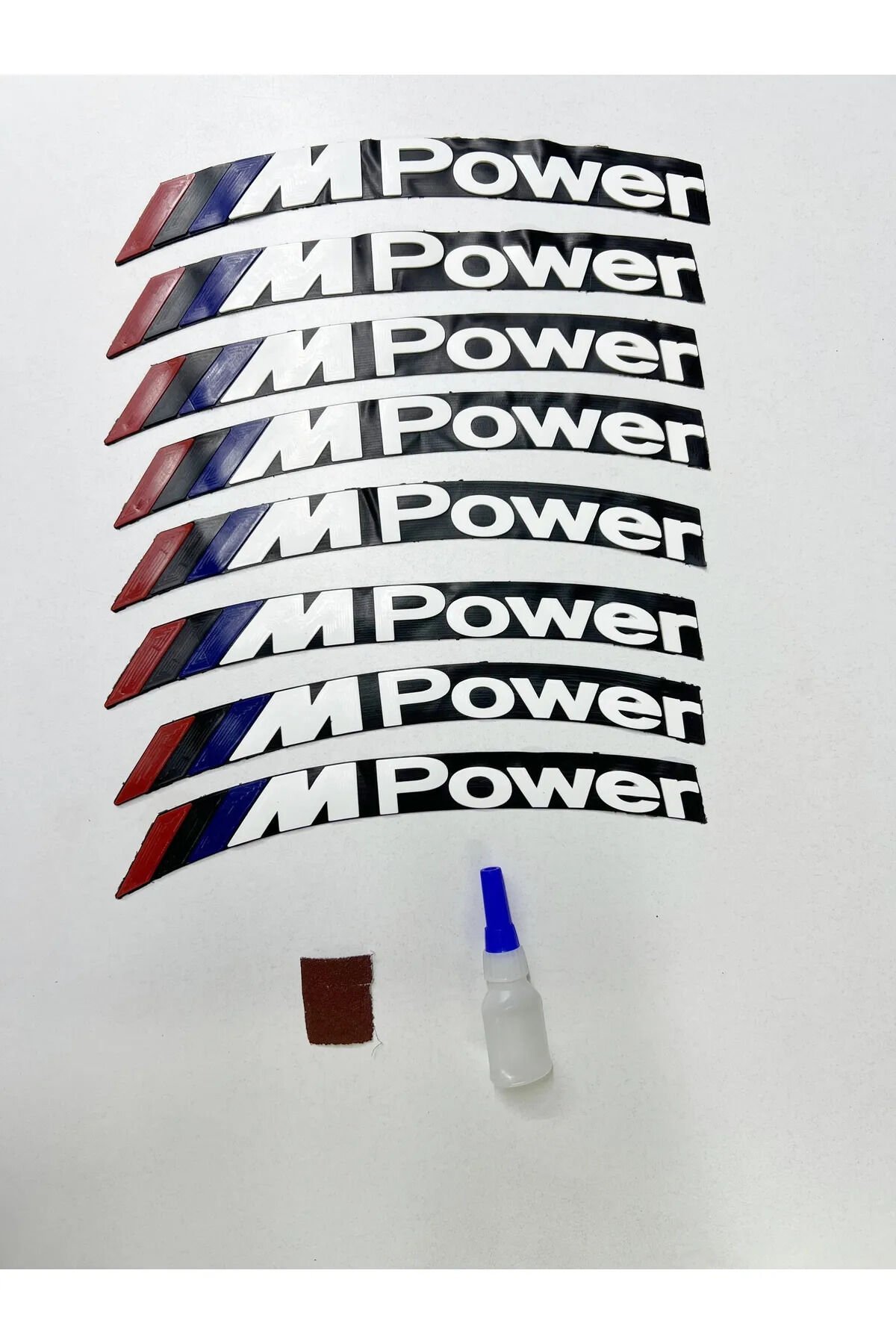 M Power 8 Adet Lastik Yazısı Motosiklet Ve Otomobil MPower Lastik Yazısı Sticker