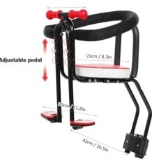 Bisiklet Çocuk Taşıyıcı Ön Taşıyıcı Kadro Bağlantılı Çelik - Süngerli kurulu