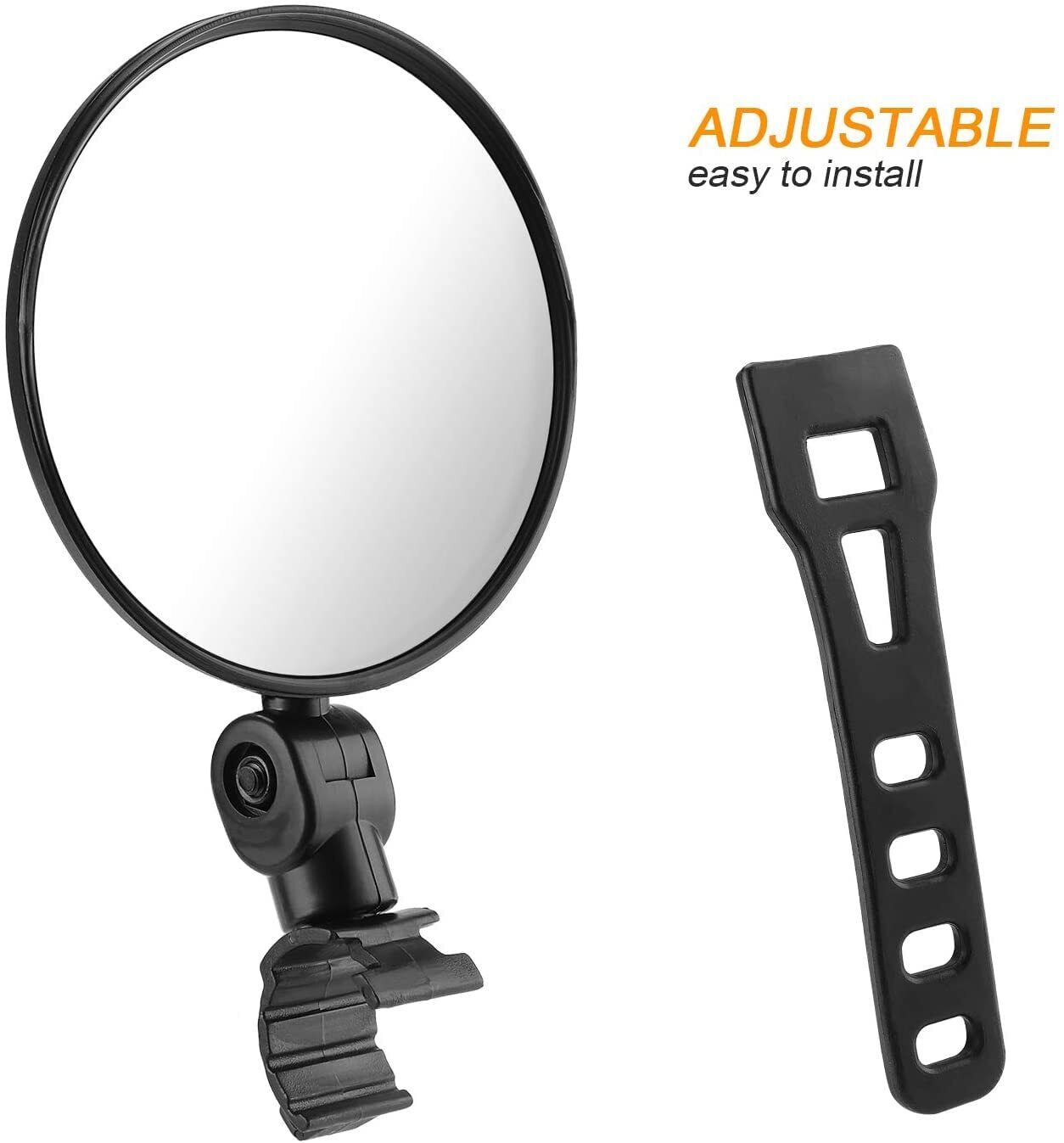 2 ADET Geniş Açı Bisiklet -Scooter Gidon Aynası - Dikiz Aynası Bisiklet Aksesuarı Bisiklet Ayna