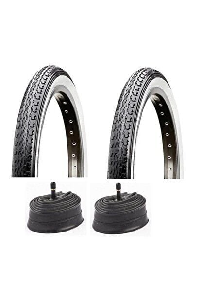 16x175 Beyaz Yanak Iç Dış Lastik Seti (2 Li Takım )