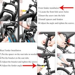 BİSİKLET ÇAMURLUK MAVİ ÖN ARKA PRATİK MONTAJ 24-26-27,5-29 UYUMLU