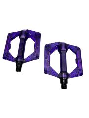 BİSİKLET PLATFORM PEDAL ÇİVİLİ TRANSPARAN MOR  ŞEFFAF