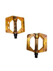 BİSİKLET PLATFORM PEDAL ÇİVİLİ TRANSPARAN TURUNCU ŞEFFAF