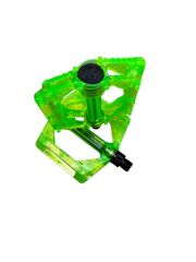 BİSİKLET PLATFORM PEDAL ÇİVİLİ TRANSPARAN YEŞİL ŞEFFAF