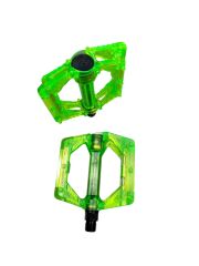 BİSİKLET PLATFORM PEDAL ÇİVİLİ TRANSPARAN YEŞİL ŞEFFAF