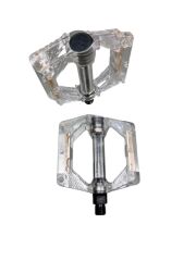 BİSİKLET PLATFORM PEDAL ÇİVİLİ TRANSPARAN BEYAZ ŞEFFAF