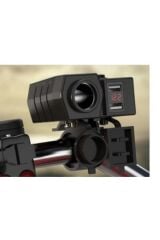 Motosiklet Çakmaklık + Usb Şarj Soketi+akü Voltmt Su Geçirmez 12v