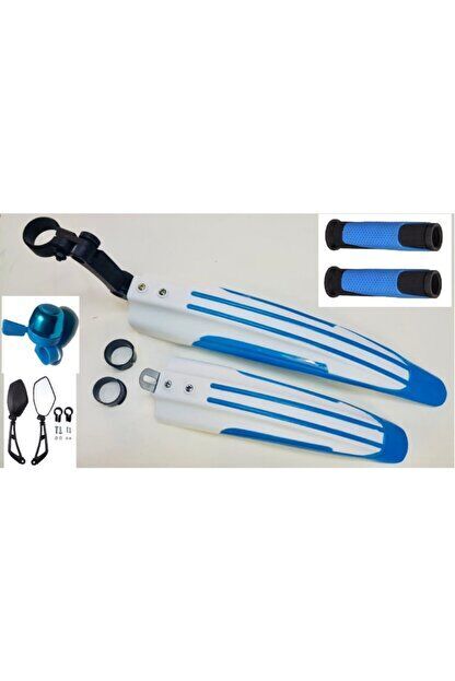 Bisiklet Çamurluk Ve Ayna Zil Seti 4 Parça