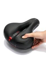 Bisiklet Sele Airzone Hava Kanallı Elastomer Yaylı Soft Doku A Kalite Mavi