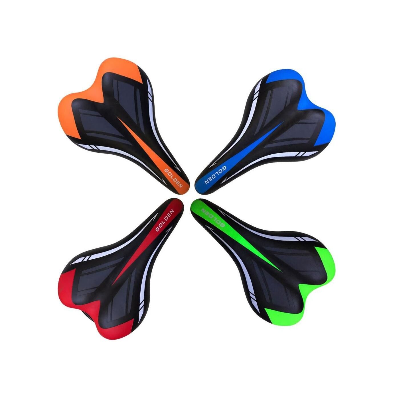 Mtb Bisiklet Selesi Koltuk Çift Renkli Mavi