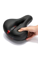 Bisiklet Sele Airzone Hava Kanallı Elastomer Yaylı Soft Doku A Kalite Kırmızı