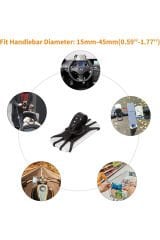 Telefon Tutucu Universal 360° Dönebilen Bisiklet - Motosiklet - Scooter Telefon Tutucu Silikon