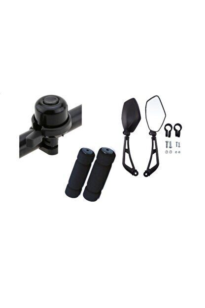 Bisiklet Tın Tın Zil Uyarı Seti 3 Parça ( Zil Ayna Sünger Elcik)