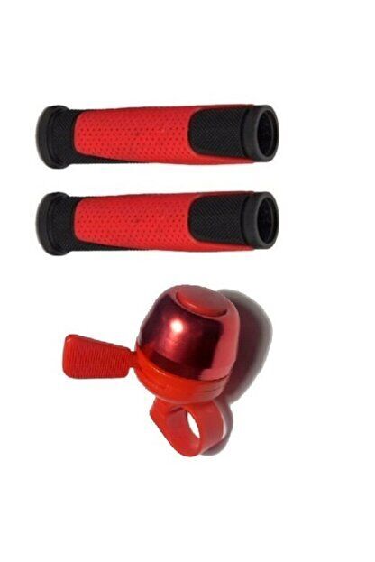 Bisiklet Renkli Elcik Soft Doku & Zil Seti Kırmızı