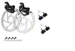 Bisiklet Mekanik Disk Fren Kaliper Seti Rotor 160mm 6 Vidalı yedek balatalı