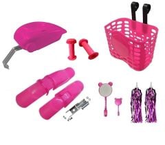 BİSİKLET PEMBE DEKORASYON SET QUEEN 6 PARÇA KOMBİN