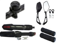 BİSİKLET AYNA ZİL AKSESUAR SETİ ( 4 parça )