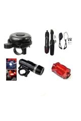 BİSİKLET AKSESUAR SETİ 4 LÜ SET ( ZİL,AYDINLATMA SETİ,AYNA,ÇAMURL