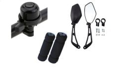 BİSİKLET TIN TIN ZİL UYARI SETİ 3 PARÇA ( ZİL AYNA SÜNGER ELCİK)