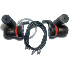 Bisiklet Elcik Vites Kolu Sağ-Sol Takım Kol - Tel Dahil Kırmızı - Siyah