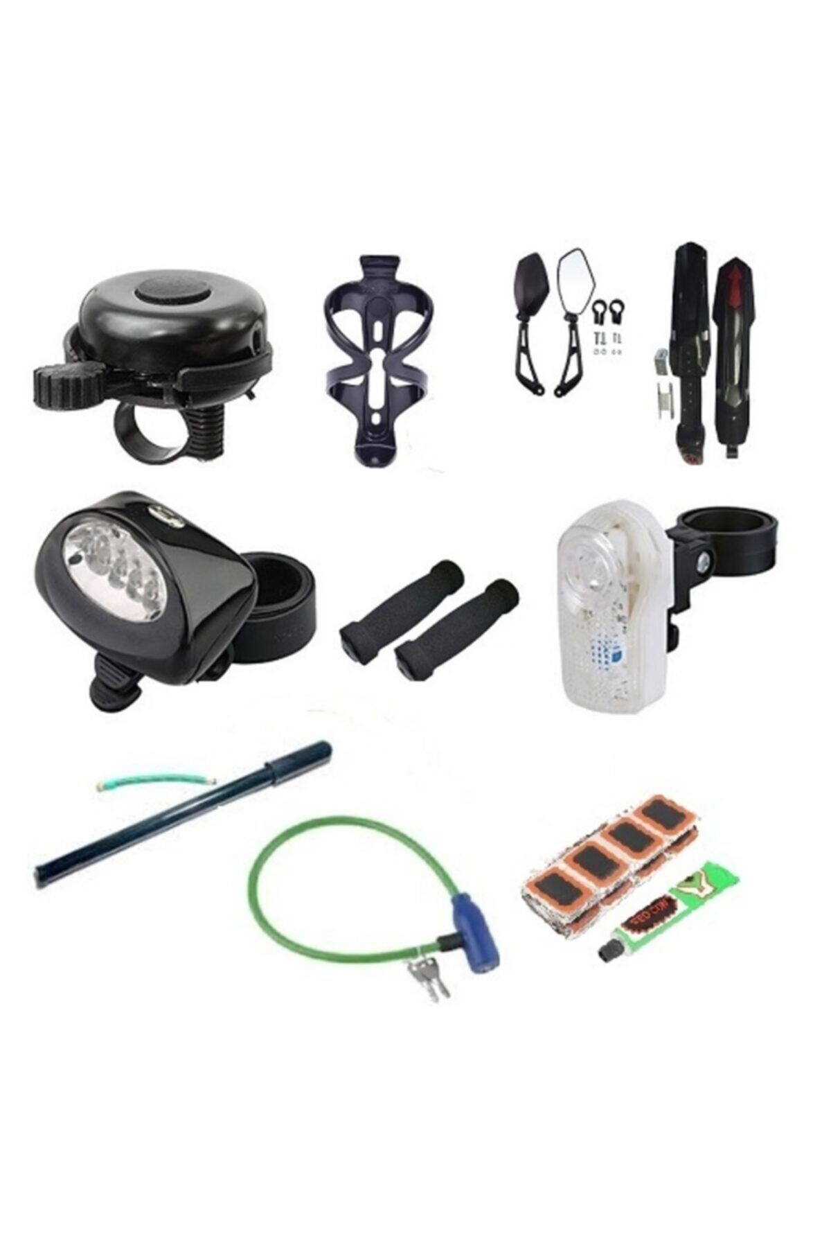 Bisiklet Aksesuar Takımı 10 Parça Jumbo Set