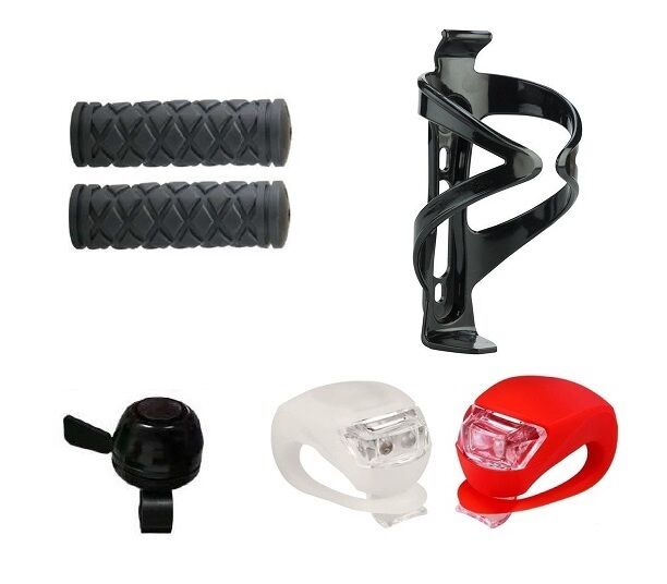 BİSİKLET ELCİK  & AKSESUAR SETİ ( SULUK KAFESİ-ZİL-SİLİKON IŞIK)