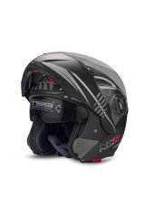 Çene Açılır Kask Vizörlü Monster Mat Siyah Ece Belgeli