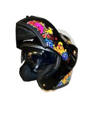 Çene Açılır Kask Vizörlü  Devıl Icon star Ece Belgeli