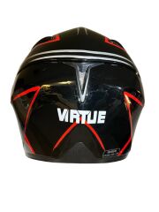 Çene Açılır Kask Vizörlü Siyah Kırmızı  Ece Belgeli