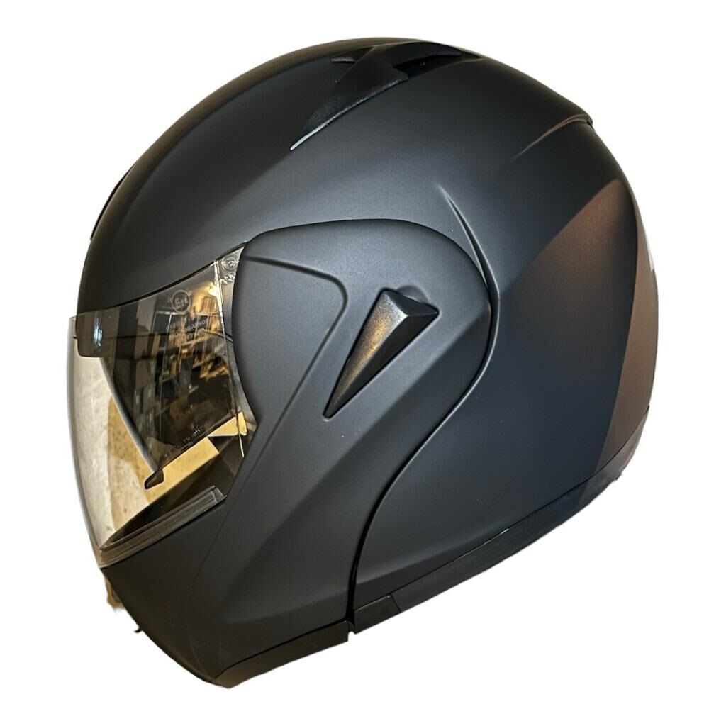 Çene Açılır Kask Vizörlü Mat Siyah Ece Belgeli