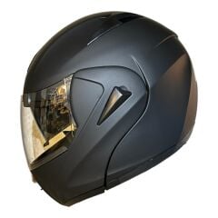 Çene Açılır Kask Vizörlü Mat Siyah Ece Belgeli