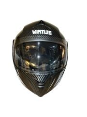 Çene Açılır Kask Vizörlü Açık Karbon desen Ece Belgeli